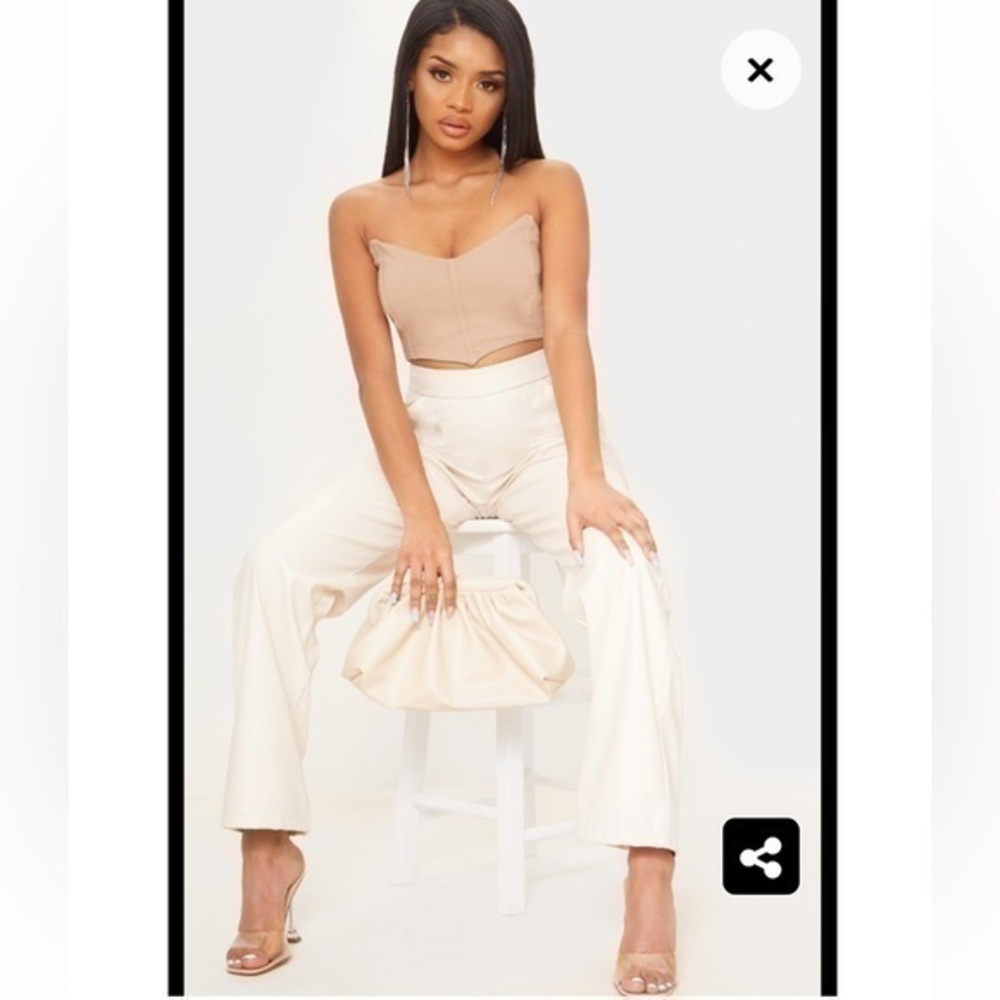 New PLT Cropped Corset Style Top